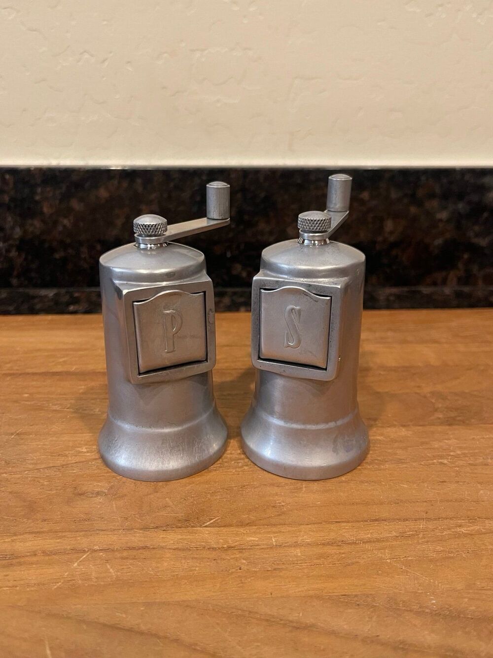 VINTAGE French Perfex Aluminum Salt & Pepper Grinder Mills